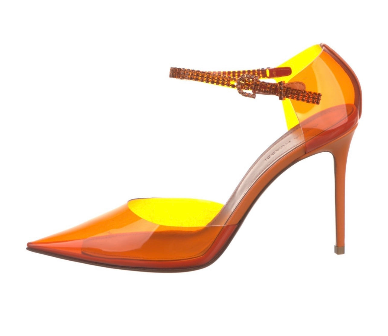 2022 Amina Muaddi PVC D’Orsay Pumps
