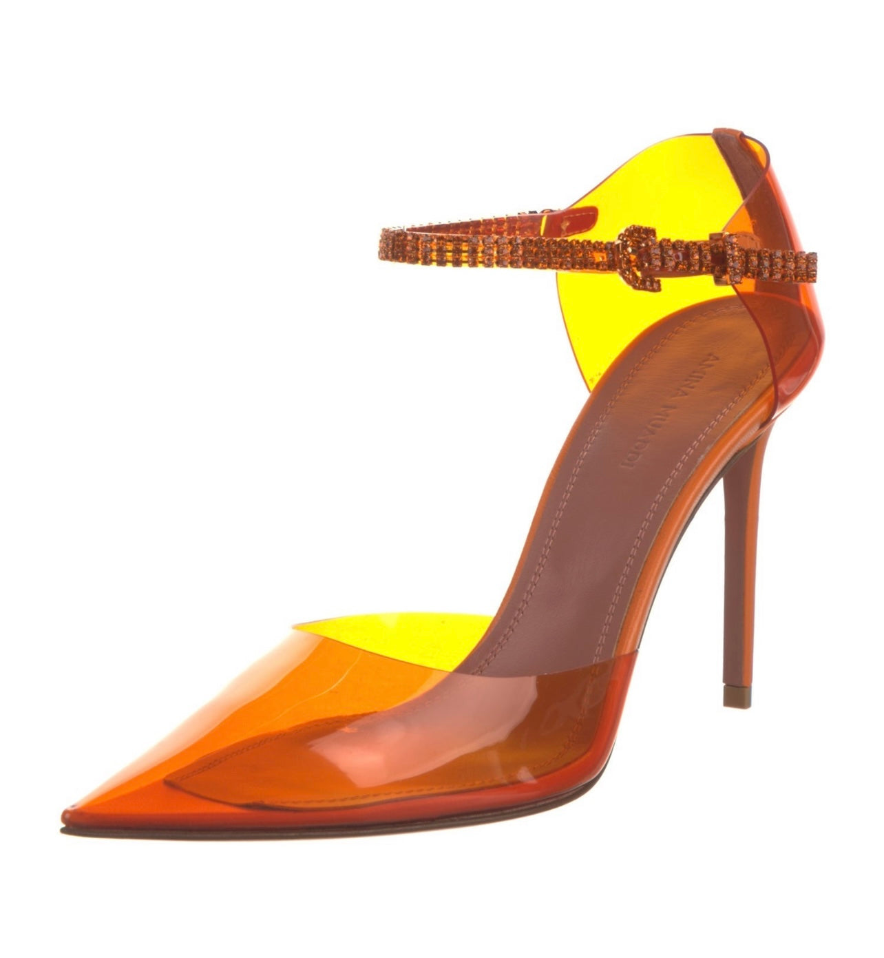 2022 Amina Muaddi PVC D’Orsay Pumps