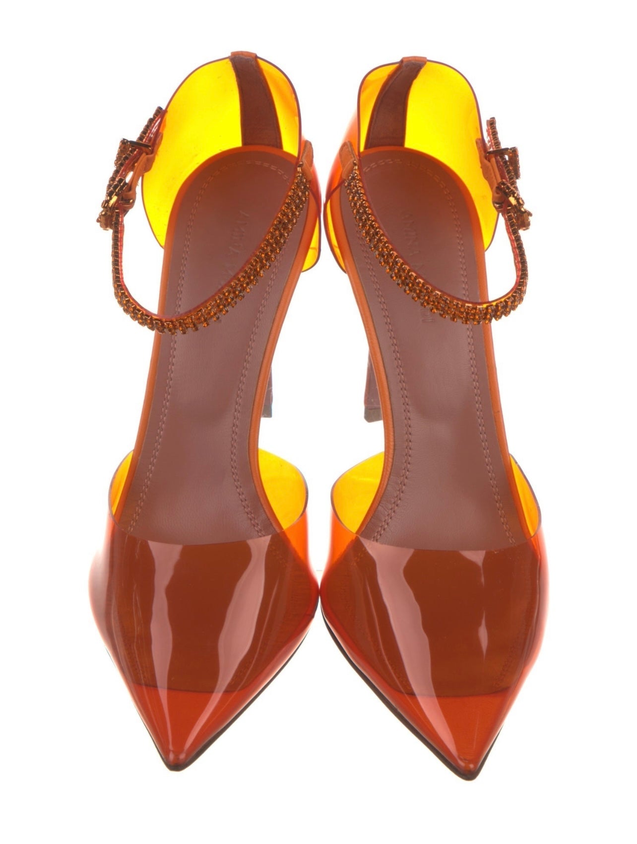 2022 Amina Muaddi PVC D’Orsay Pumps